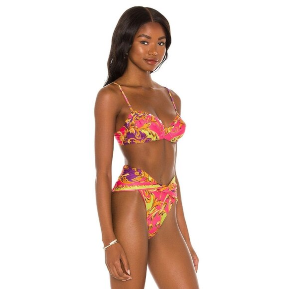 Agua Bendita X REVOLVE Irene Bikini Top & Lily Bikini Bottom Fuchsia Roche Women - Picture 4 of 13